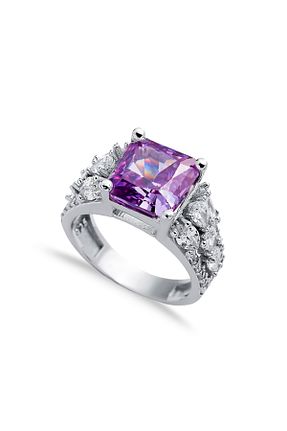 انگشتر نقره بنفش زنانه 925 عیار Silveranka - کد 878967238