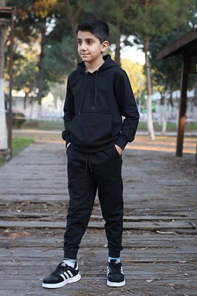 ست گرمکن مشکی بچه گانه پنبه ای han elegant - کد 467282698