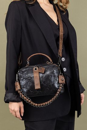 کیف پستچی مشکی زنانه چرم مصنوعی Getcho - کد 878973072