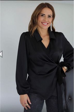 بلوز مشکی زنانه ساده Gökkkuşağı - کد 878970962