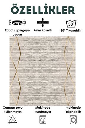 فرش طوسی قابل شستشو ComfortCo - کد 906409688