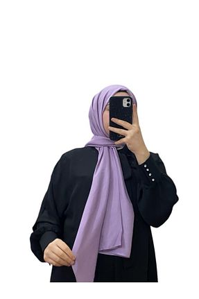 شال بنفش زنانه پنبه ای Harem - کد 878995285