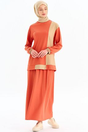 دامن حجاب نارنجی بافتنی Tuğba - کد 878997432