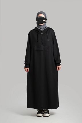 لباس حجاب مشکی زنانه اورسایز Lemaye - کد 879014821