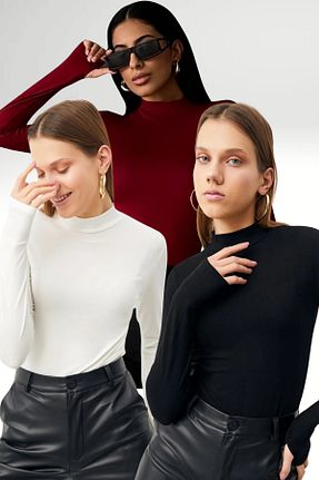 بلوز رنگی زنانه ساده Bipantolon - کد 879017063