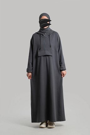 لباس حجاب طوسی زنانه اورسایز Lemaye - کد 879014804