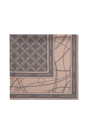 روسری قهوه ای 90 x 90 Pierre Cardin - کد 879011777