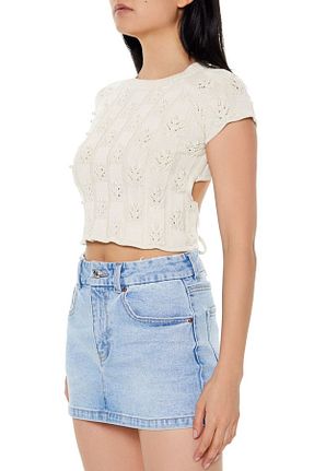 تیشرت بژ زنانه رگولار Forever 21 - کد 879011669