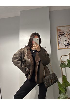 کاپشن قهوه ای زنانه اورسایز RaVe Collection - کد 879035693