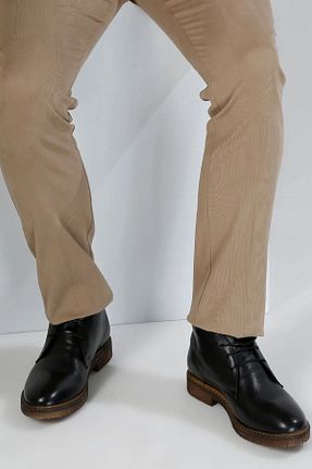 بوت / نیم بوت مشکی مردانه پاشنه تخت Cotton Bar - کد 49705254
