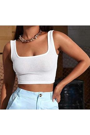بلوز سفید زنانه ساده AŞAR MODA TEKSTİL - کد 684512835