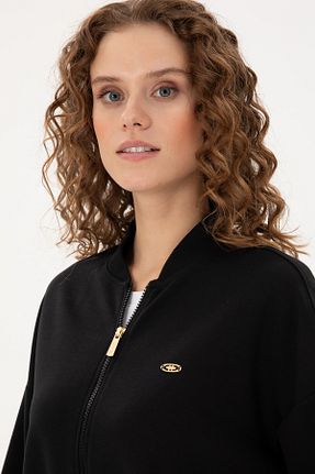 سوئیشرت مشکی زنانه ساده U.S. Polo Assn. - کد 879042761