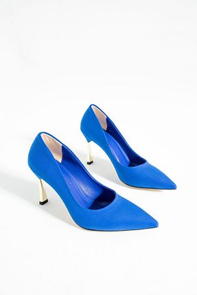 کفش استایلیتو سرمه ای پاشنه ضخیم Güllü Shoes - کد 520156255