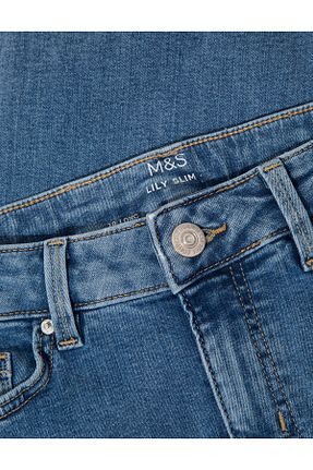 شلوار جین آبی زنانه پاچه لوله تفنگی Marks & Spencer - کد 879071908