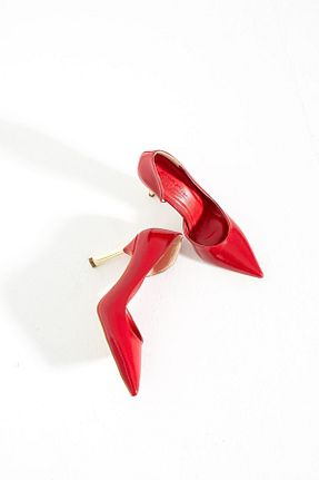 کفش استایلیتو قرمز پاشنه نازک Güllü Shoes - کد 328935088