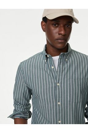 پیراهن سبز مردانه رگولار Marks & Spencer - کد 879081073