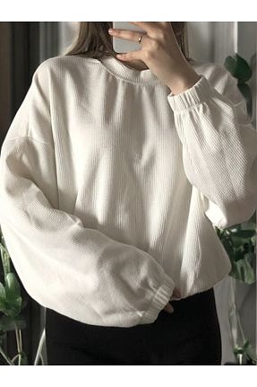 بلوز سفید زنانه ساده Flow - کد 879077441
