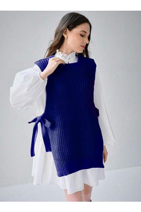 سوئیتر حجاب سرمه ای زنانه رگولار moda mh - کد 879088204
