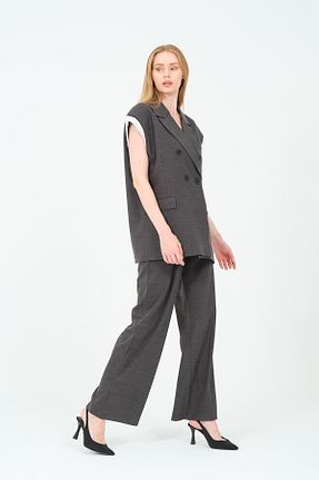 شلوار پارچه ای مشکی زنانه بلند Bolivente - کد 834444118