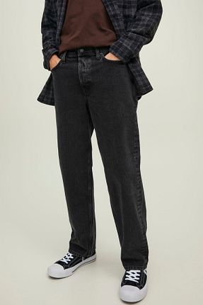 شلوار جین مشکی مردانه رگولار Jack & Jones - کد 379355085