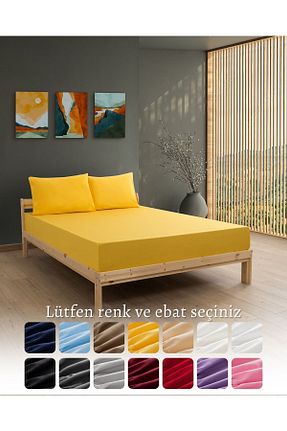ست ملحفه دونفره زرد پنبه ای MODELHOME - کد 152965065