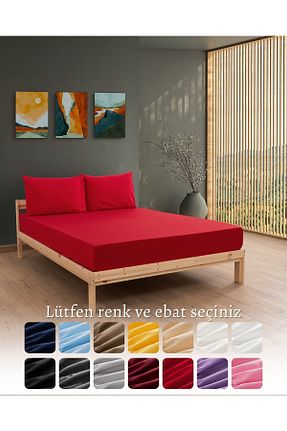 ست ملحفه دونفره قرمز پنبه ای MODELHOME - کد 647799176