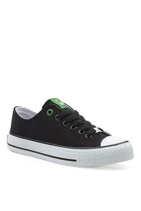 کفش اسنیکر مشکی زنانه بند دار Benetton - کد 97228968