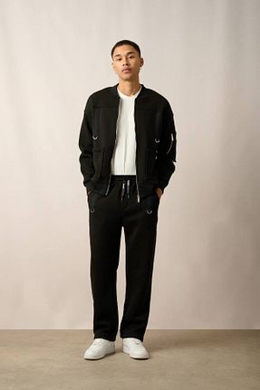 ست بالاتنه و پائین تنه مشکی زنانه بافتنی İLKCET MODA - کد 879197800