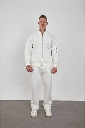 ست بالاتنه و پائین تنه سفید زنانه بافتنی İLKCET MODA - کد 879197804