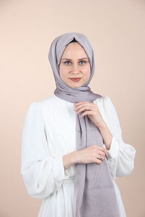 شال طوسی زنانه پلی استر Sima - کد 735205892