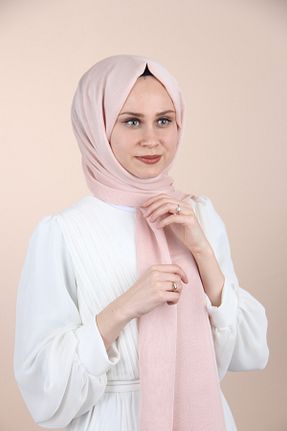 شال صورتی زنانه پلی استر Sima - کد 646741378