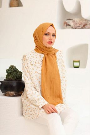 شال زرد زنانه پنبه ای Genel Markalar - کد 232057133