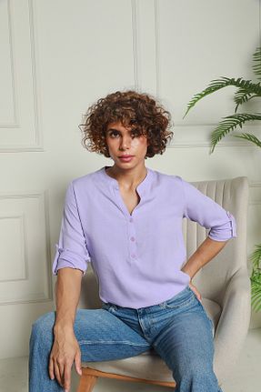 پیراهن بنفش زنانه رگولار Butik - کد 879215504