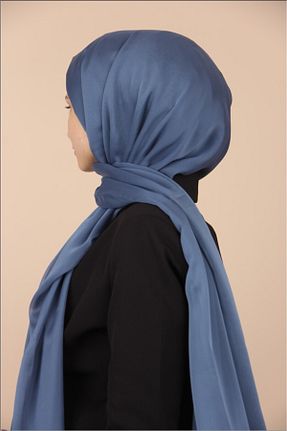 شال آبی زنانه پلی استر Sima - کد 646741575