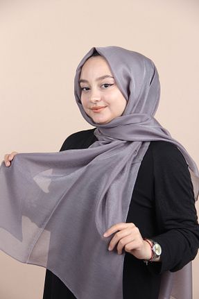 شال طوسی زنانه پنبه پلی استر Siyane - کد 731641014