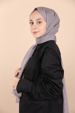 شال طوسی زنانه پنبه پلی استر Siyane - کد 782583451
