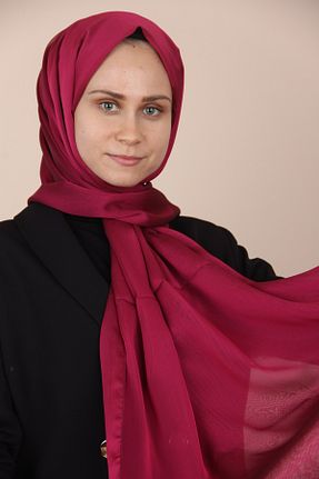 شال صورتی زنانه پلی استر Sima - کد 735203912
