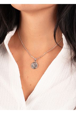 گردنبند جواهر زنانه روکش نقره Piercing Market Steel & Silver - کد 869931817