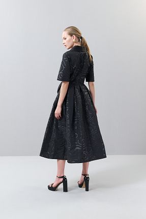 لباس مجلسی و فارغ التحصیلی مشکی زنانه ساتن Roman - کد 879233396