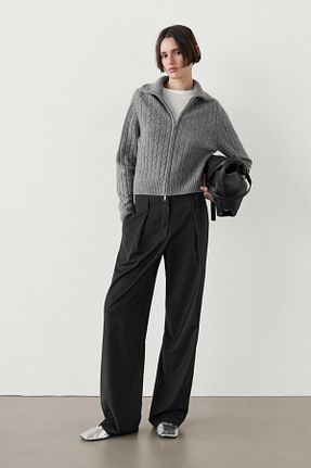 شلوار سرمه ای زنانه پلی استر Massimo Dutti - کد 879232723