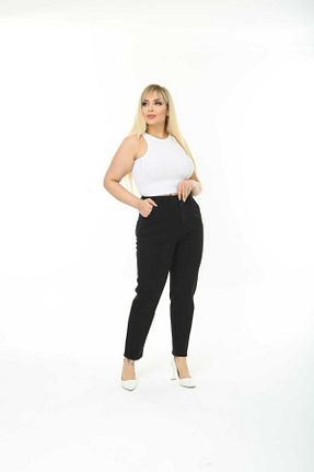 شلوار مشکی زنانه پارچه ASSO - کد 876505844
