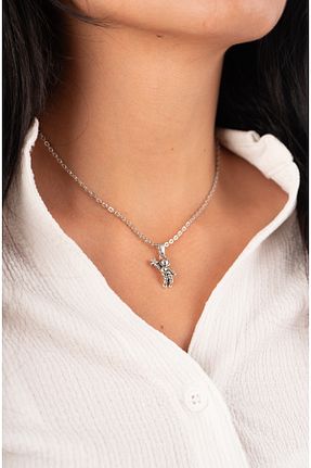 گردنبند جواهر زنانه روکش نقره Piercing Market Steel & Silver - کد 869926160