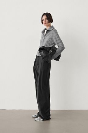 شلوار سرمه ای زنانه پلی استر Massimo Dutti - کد 879232723