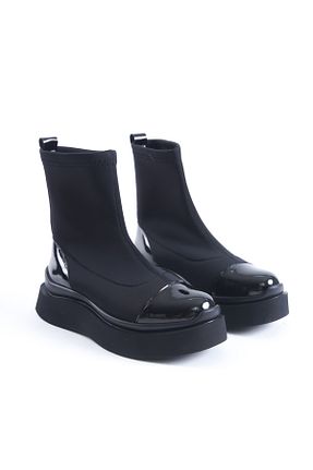 بوت / نیم بوت مشکی زنانه چرم مصنوعی Liza Shoes - کد 879232578