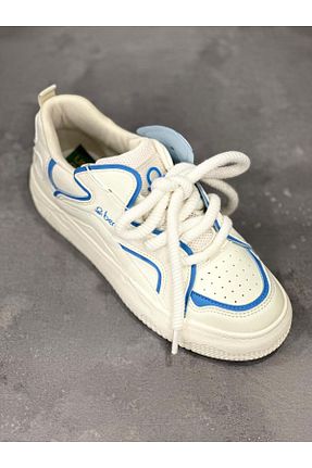 کفش اسنیکر سفید زنانه بند دار Benetton - کد 879243538