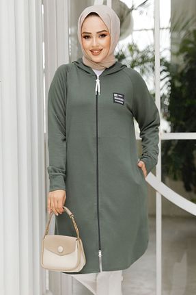 سوئیشرت حجاب خاکی پنبه ای Neva Style - کد 879241996