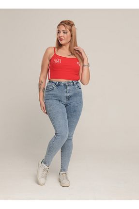 شلوار جین آبی زنانه پاچه تنگ XBELLA DENİM - کد 879247615