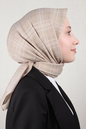دستمال گردن قهوه ای زنانه پلی استر Aker - کد 879248750