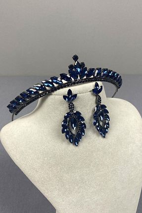 تاج سرمه ای زنانه سنگ کریستال ESPEREST - کد 887096738