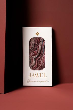 روسری زرشکی پلی استر JAWEL - کد 879290619
